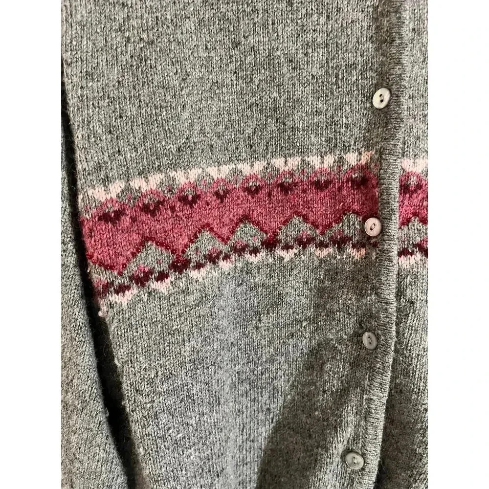 Northern reflections XL vintage wool blend grey cardigan - Picture 3 of 4